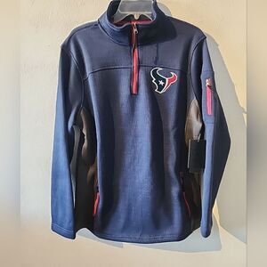 Houston Texans Mens M 1/4 Zip Pullover  NFL Team Apparel FLEECE LINED WARM